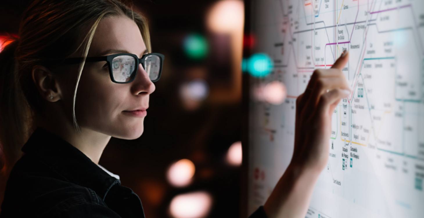 Person working on whiteboard