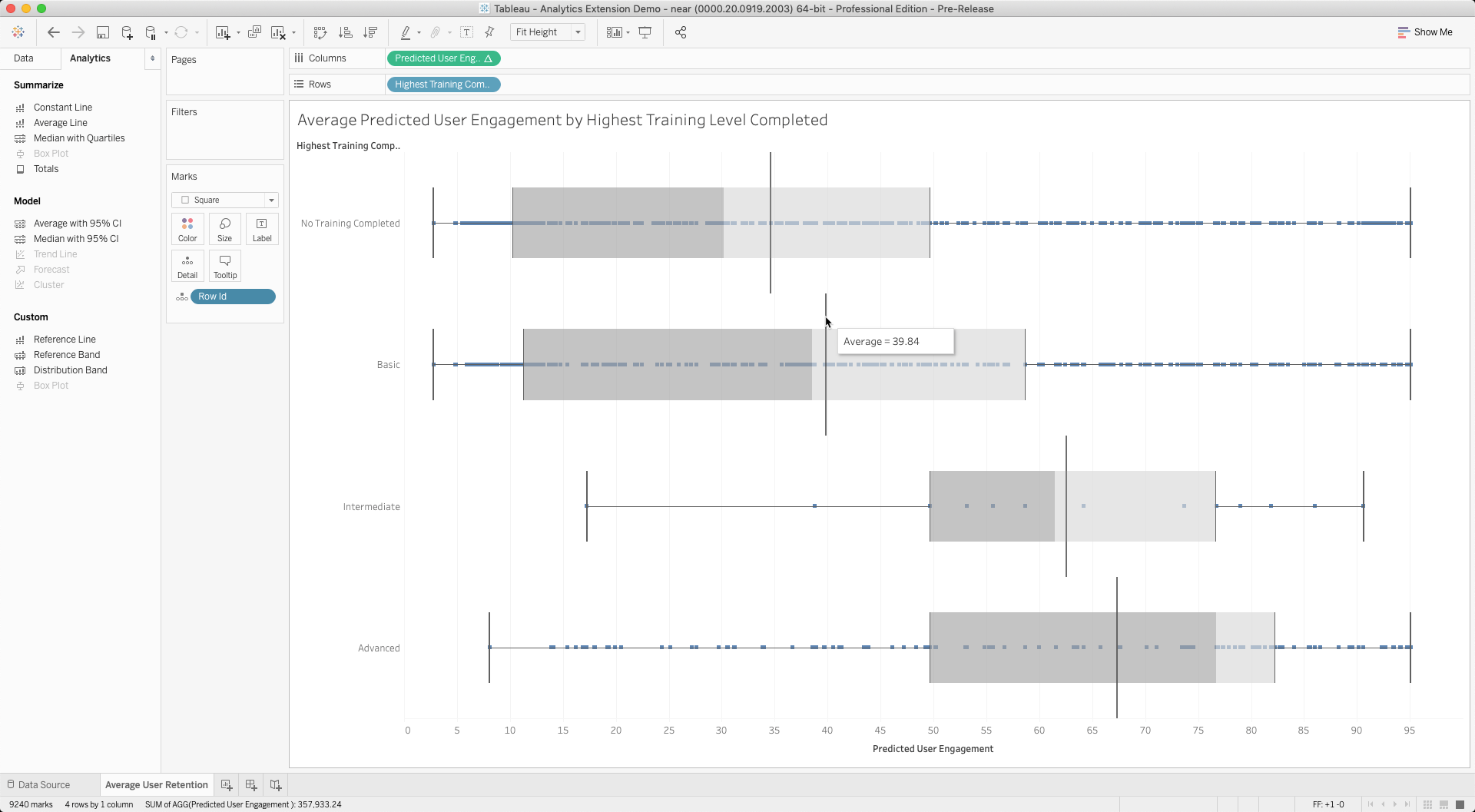 Connect Einstein predictions directly into Tableau calculated fields to drive your analytics with predictive intelligence—they work just like any other Tableau calculation.