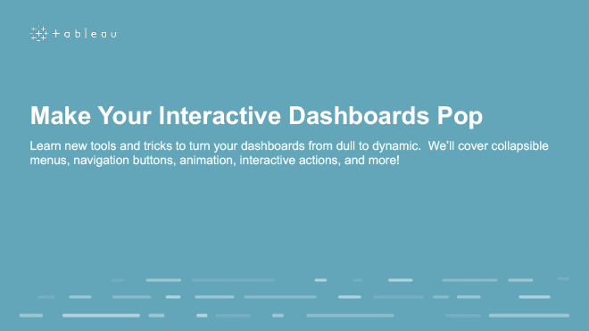 Make Your Interactive Dashboards Pop