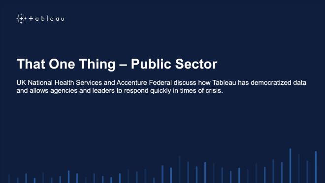 That One Thing - Public Sector