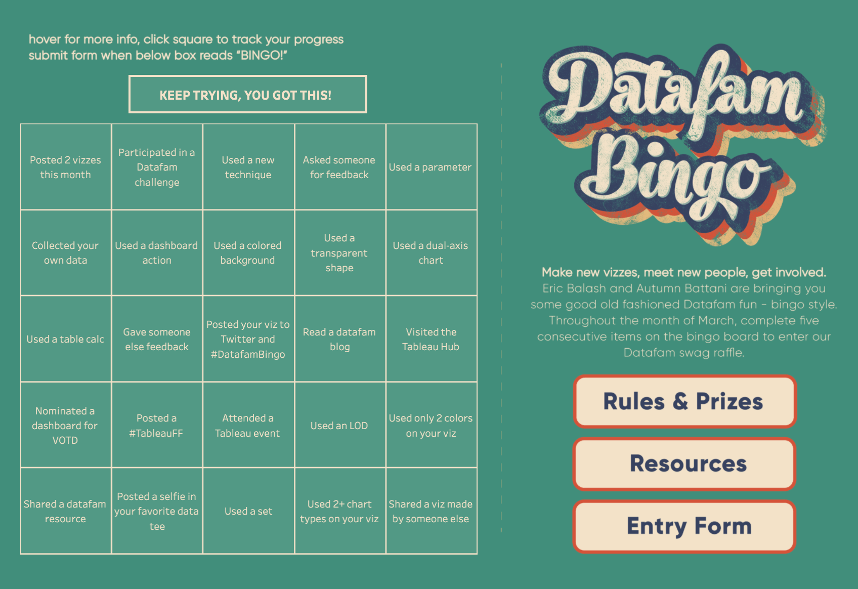 DataFam Bingo Viz