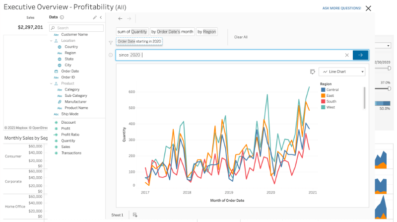 瀏覽至 Tableau 中的人工智慧與機器學習技術