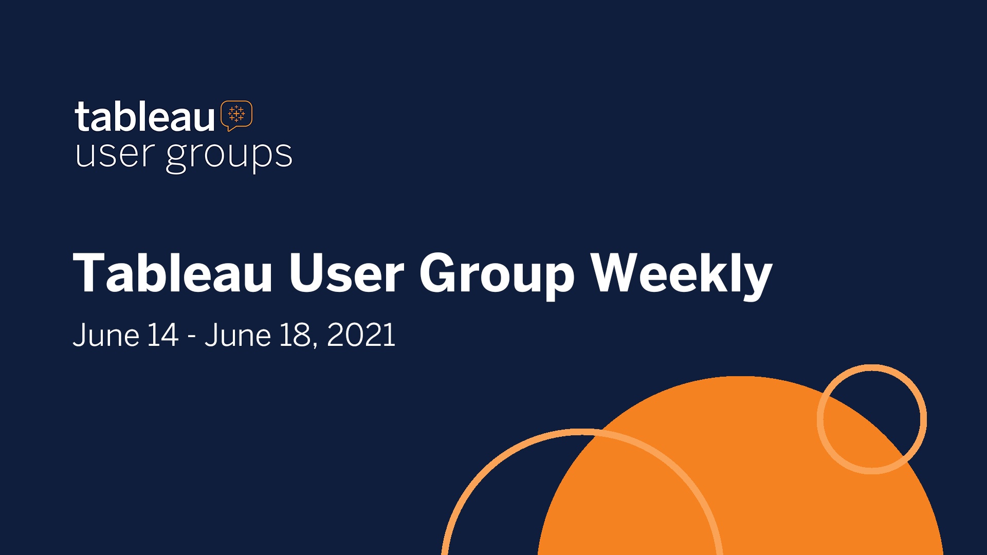 User Group Weekly Header