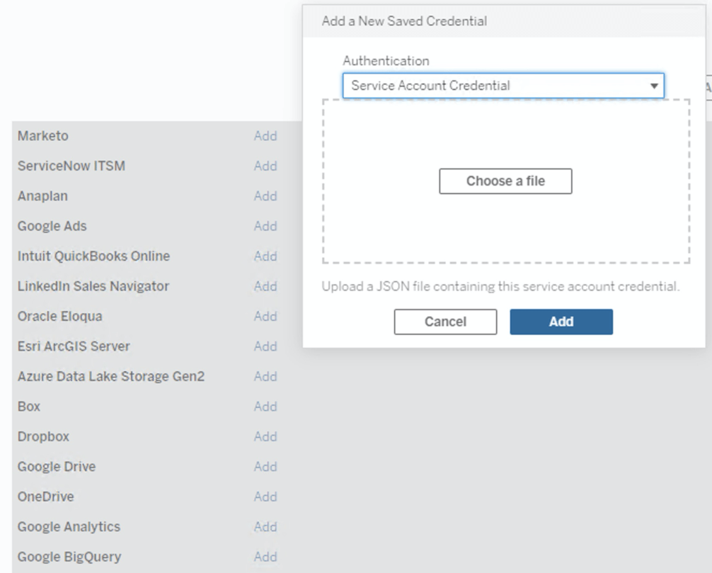 tableau prep bigquery