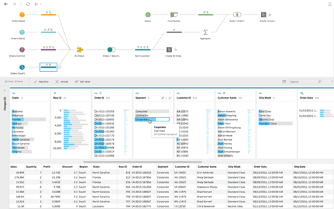 Tableau Prep の画面