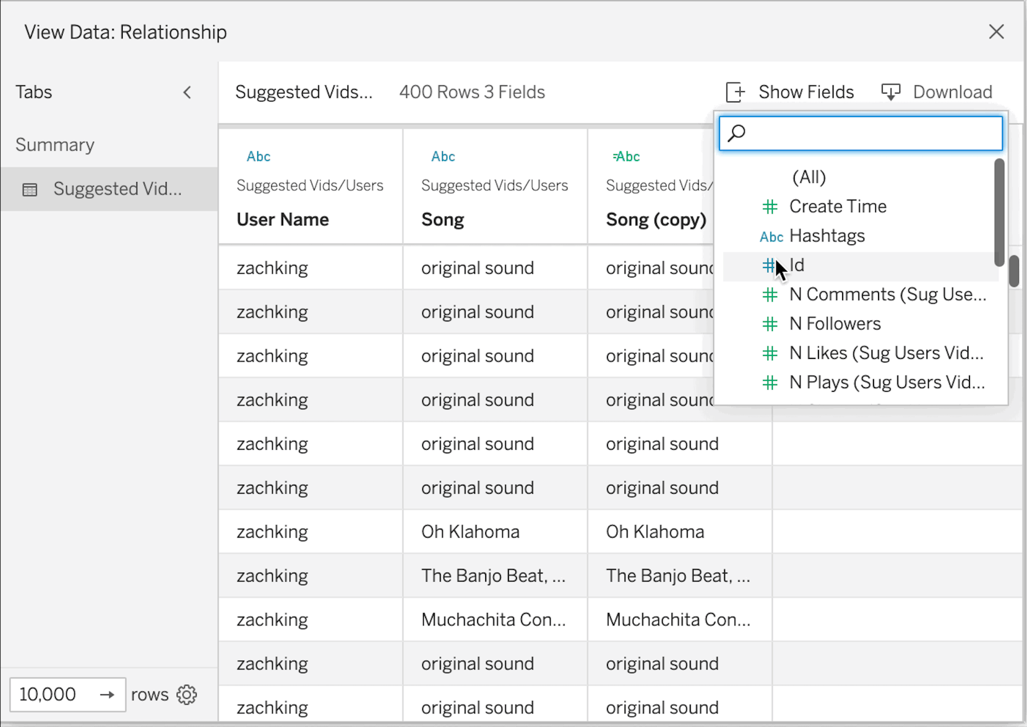 View Data