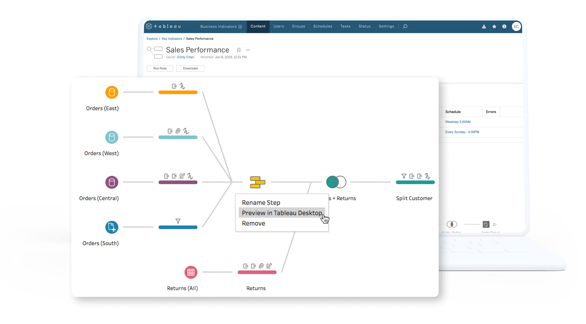 Flussi di Tableau Prep