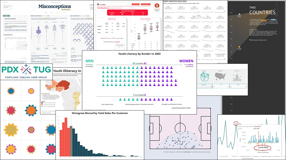 Tableau Web 精选中精选的数据可视化拼贴