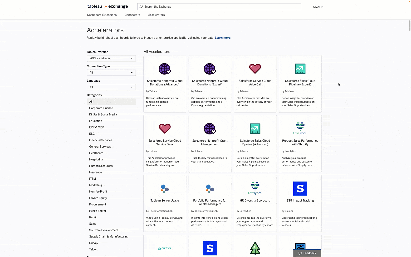 Gif of Accelerators on the Tableau Exchange