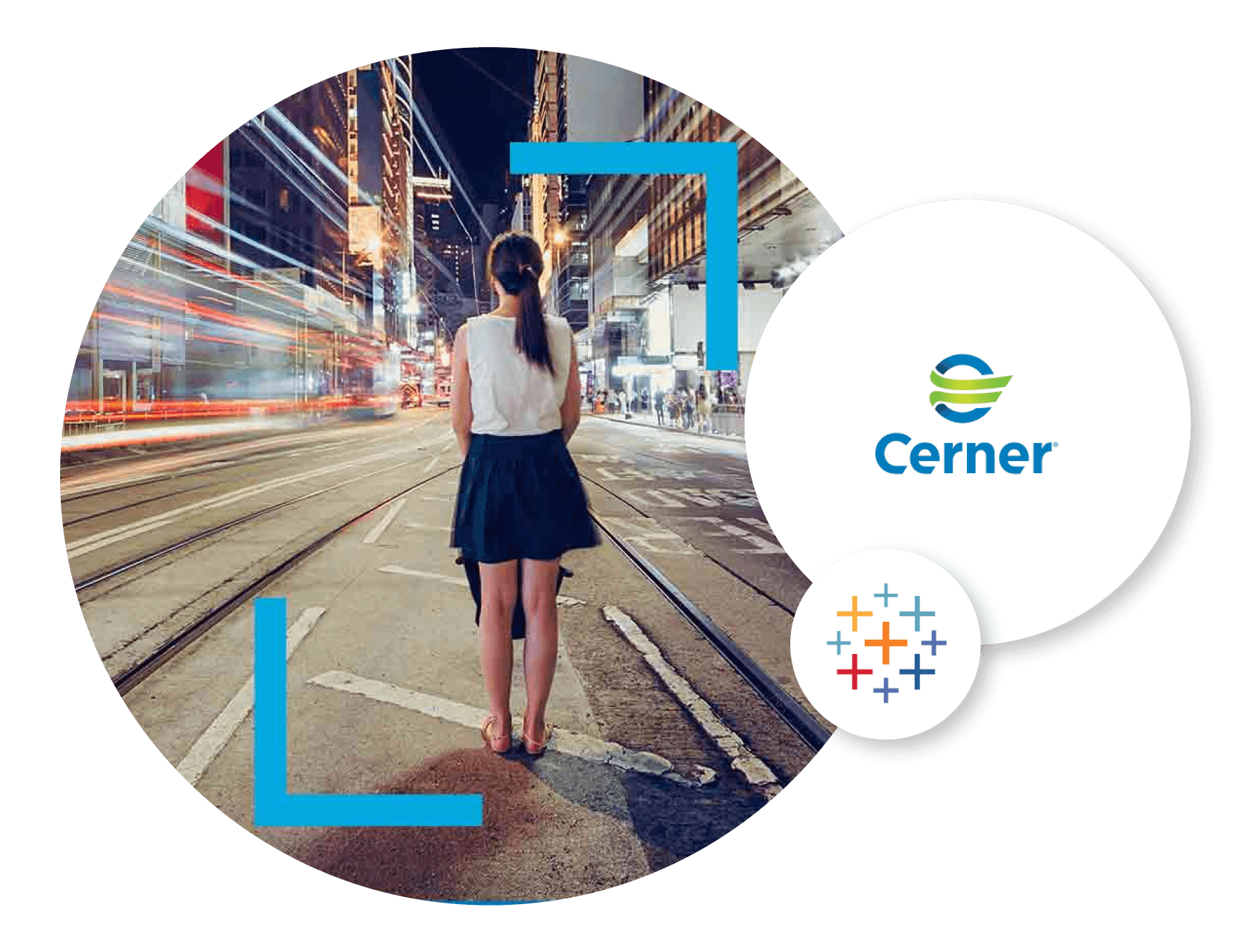 Cerner-logotyp och bild