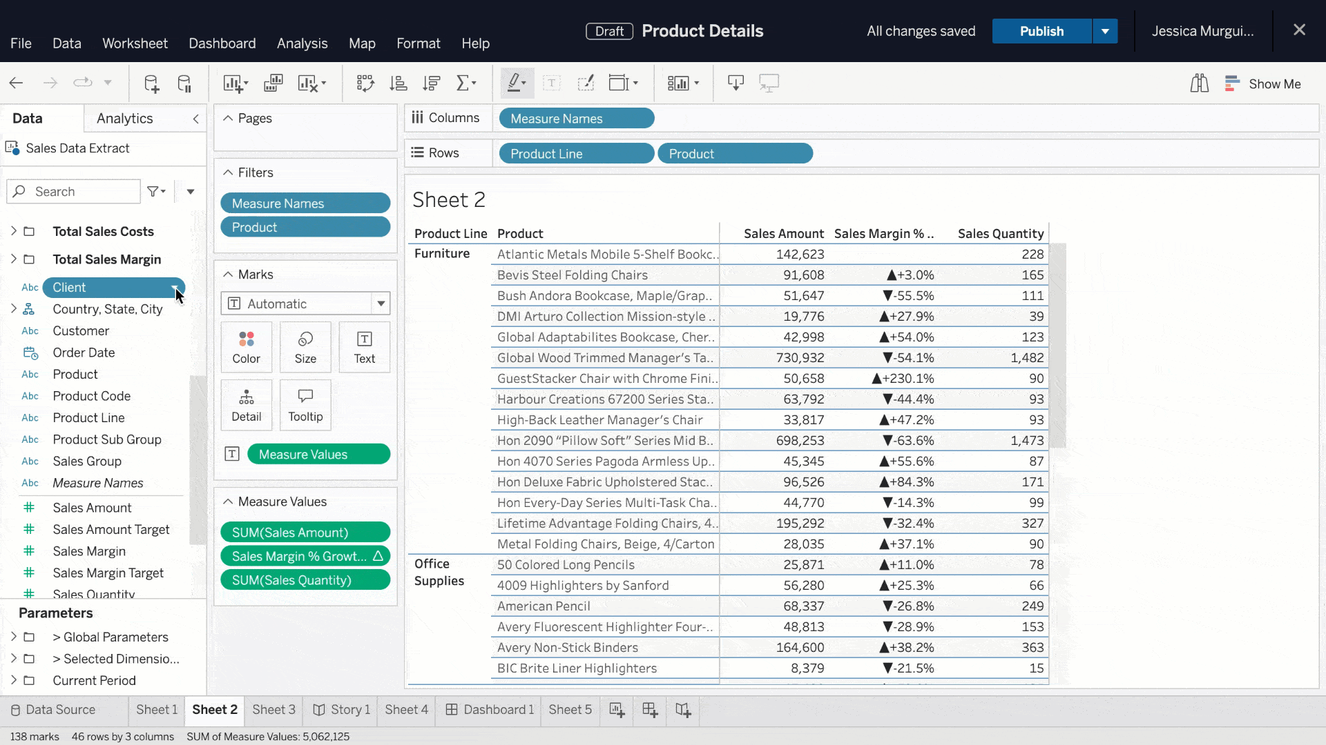 Gif of data pane follows you