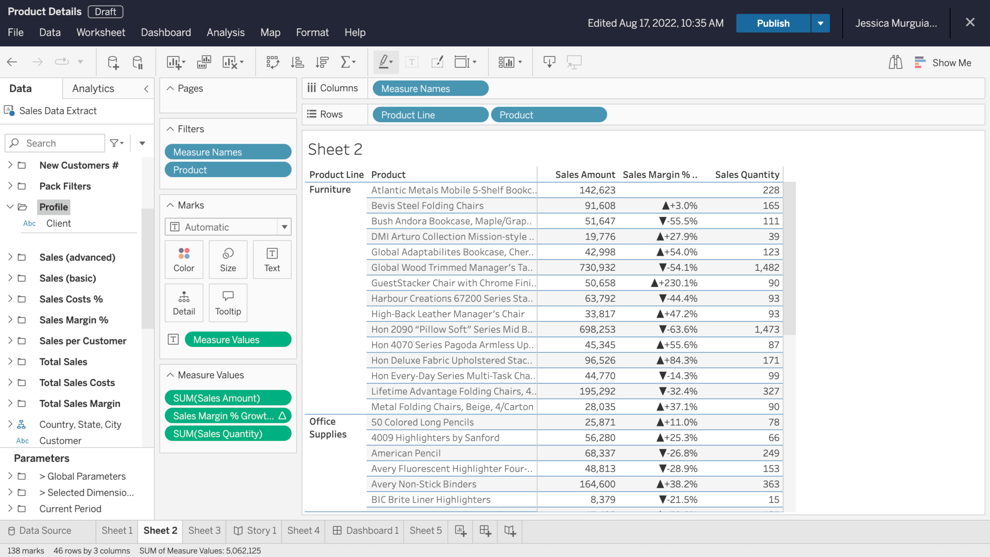 Thumbnail of data pane follows you