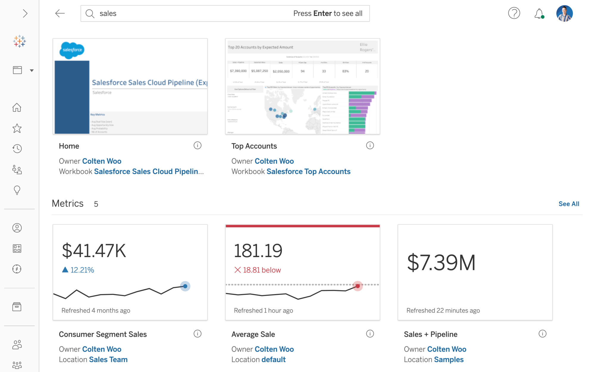 Image of personalized search results