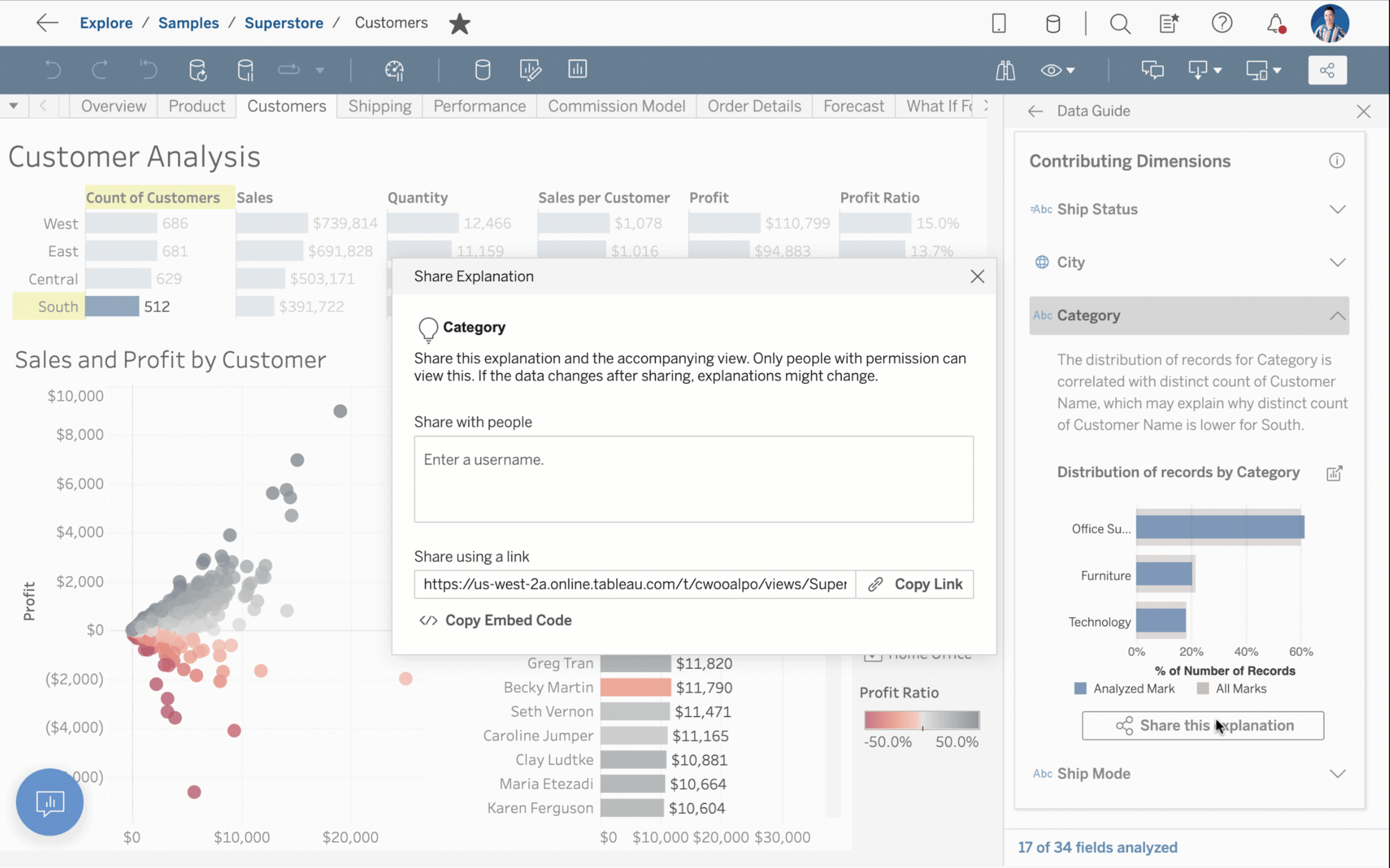 Thumbnail of sharing explain data to email and Slack