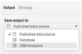 Write to CRM Analytics with Tableau Prep