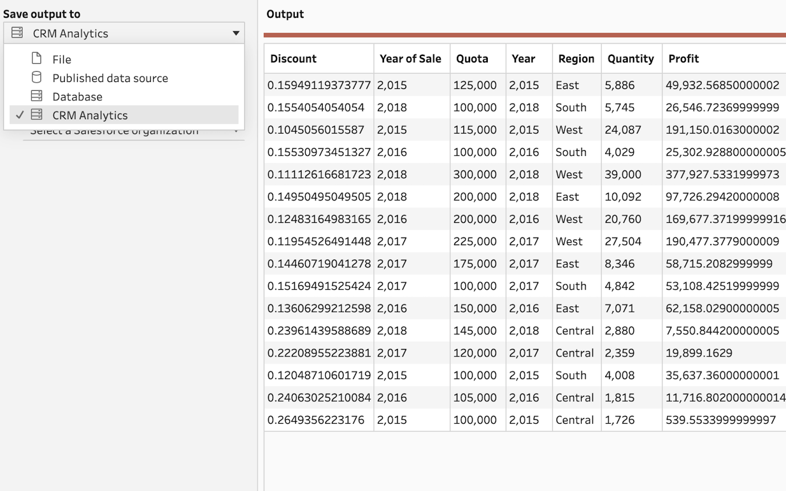 Image of Write to CRM Analytics with Tableau Prep 