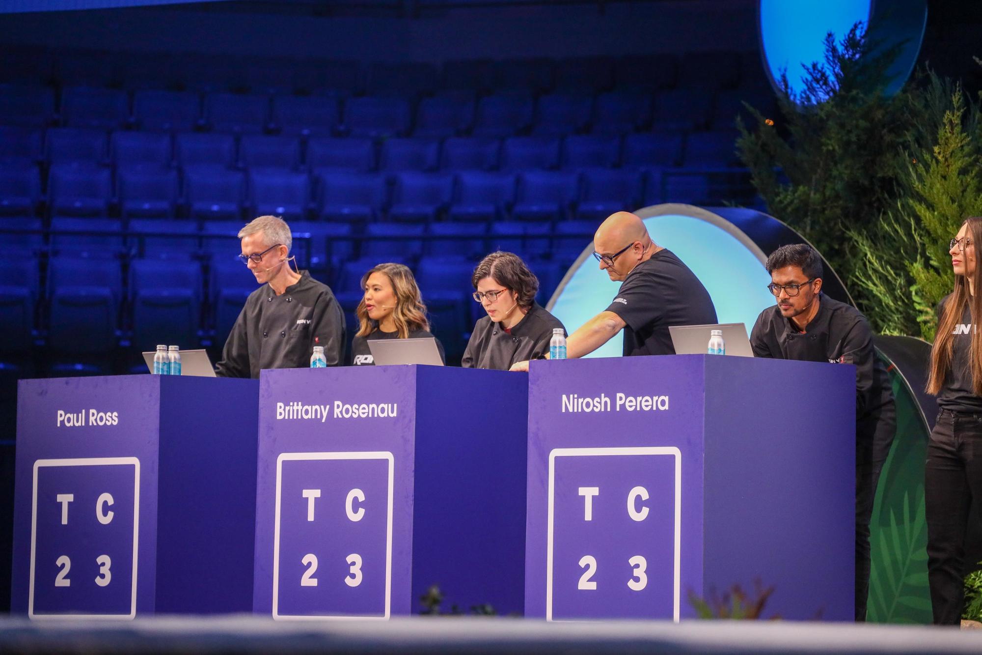 Finalists during their 20-minute build times, on-stage, during the 2023 Iron Viz Championship.