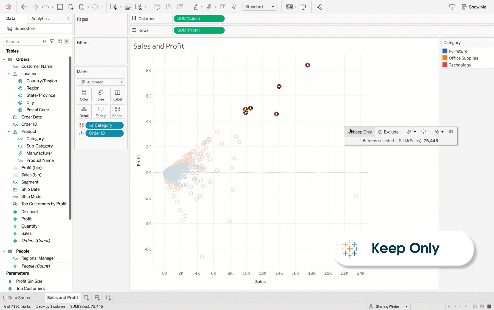 Keep Only in Tableau