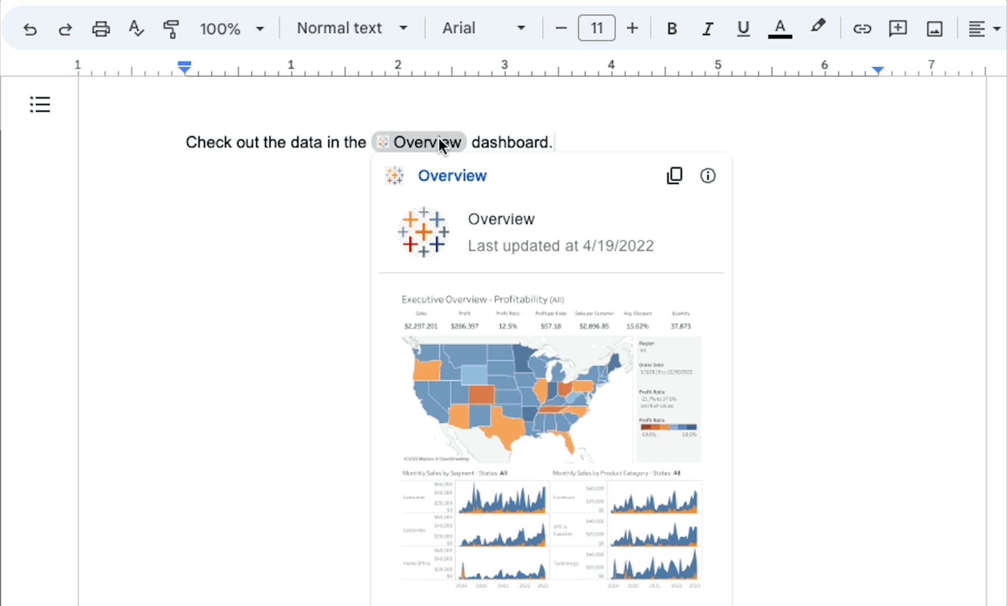 Tableau Cloud smart chip