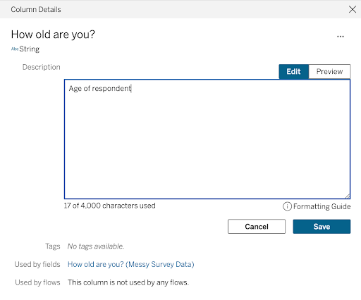 Einstein Copilot for Tableau start with the data source