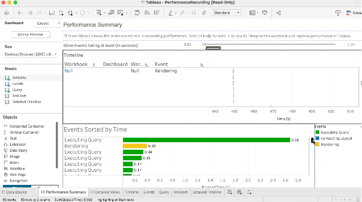 Animation of Performance Recorder