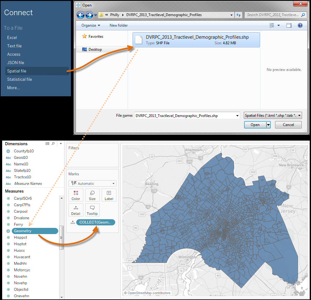 Tableau 10.2 spatial file support