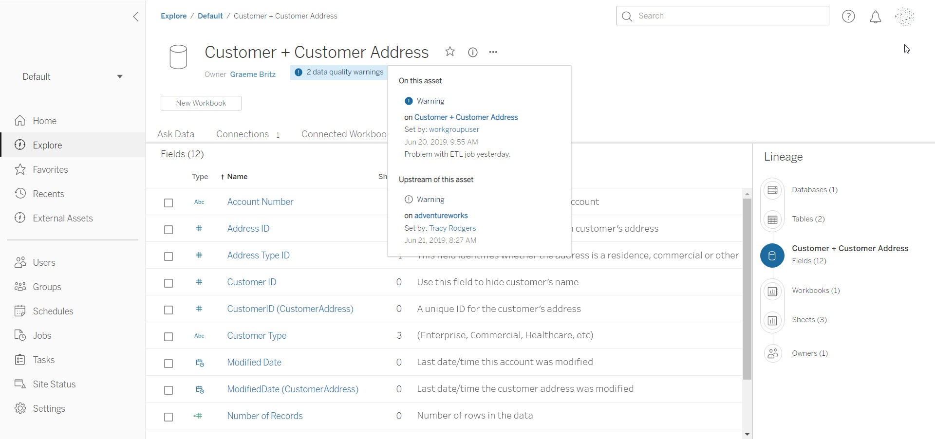 tableau catalog new in 2019.3