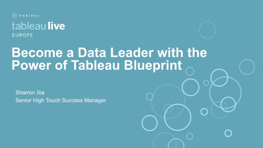 Accéder à Become a Data Leader with the power of Tableau Blueprint