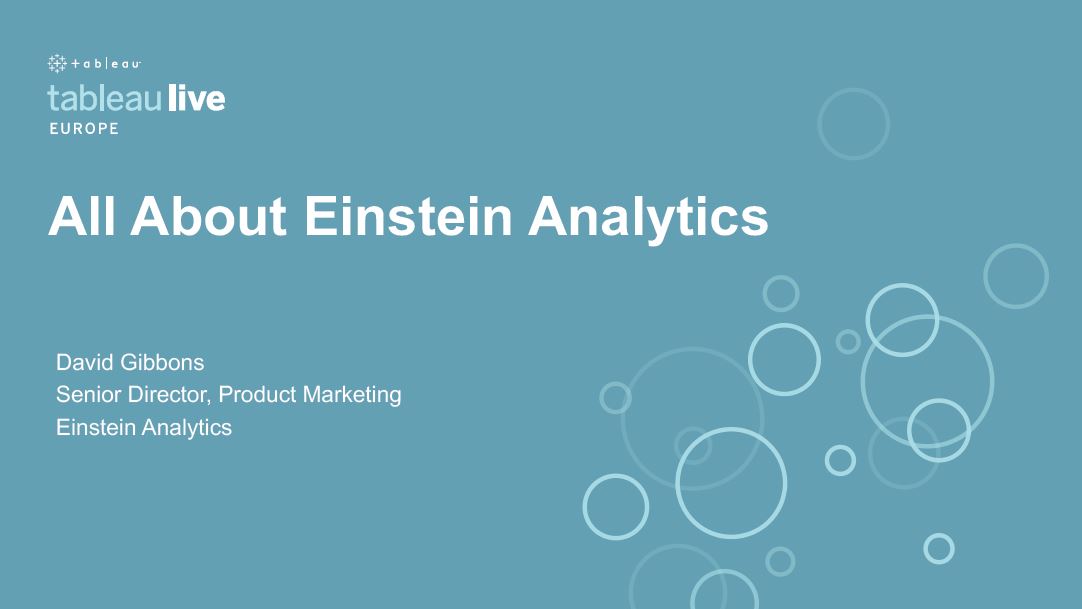 Passa a All About Einstein Analytics