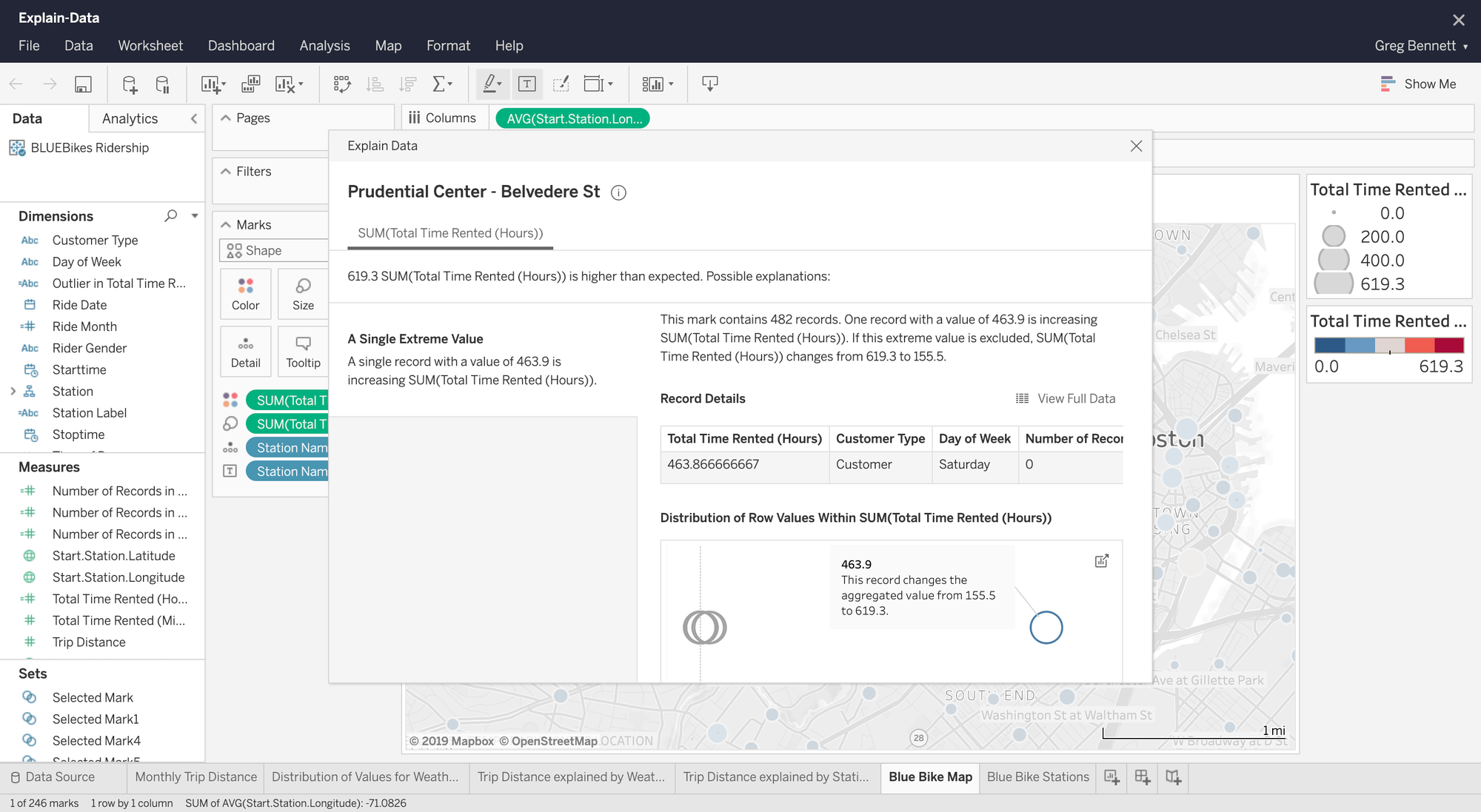 Navigate to Explain Data