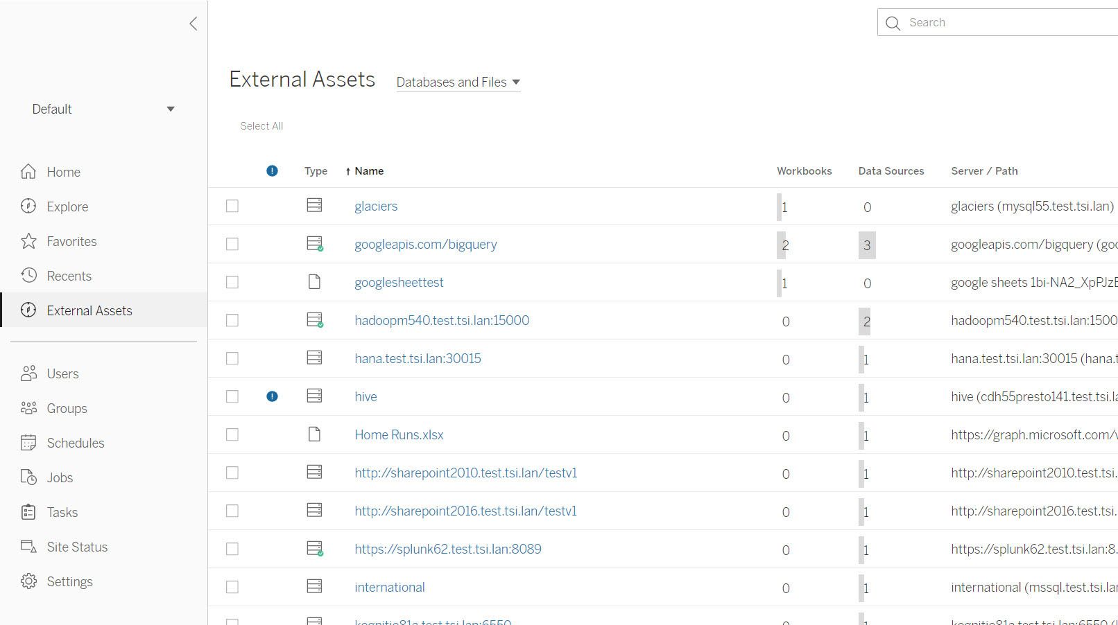 Accéder à Tableau Data Management Add-on