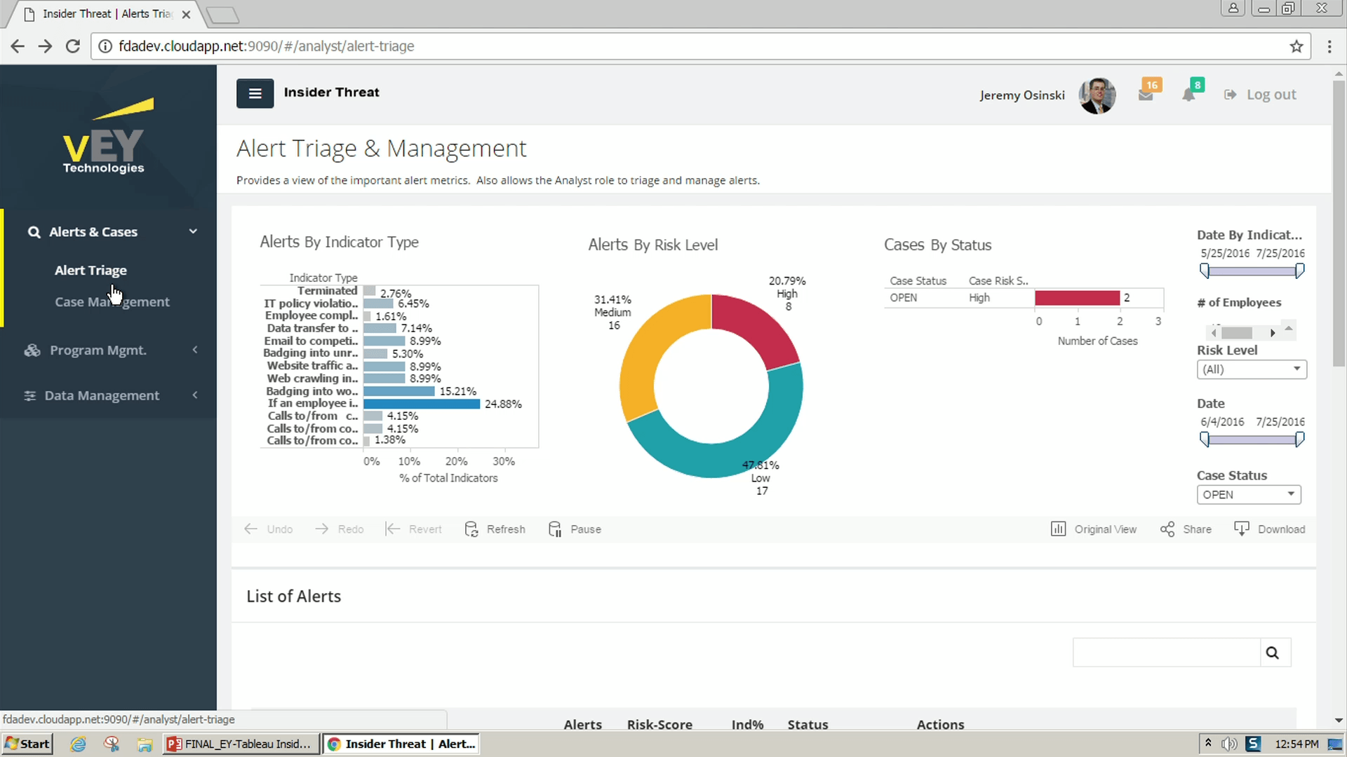 Navigate to EY detects insider threats and prevents cybercrime