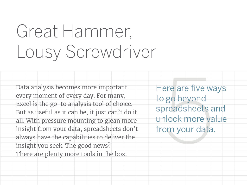 Why data analysis in Excel isn't the best way to go