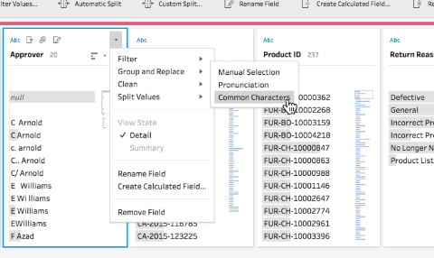 Navegue para Agrupar e substituir