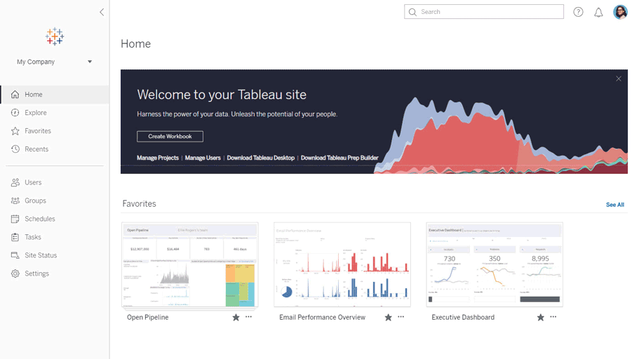 new browsing experience for server and online in tableau 2019.2