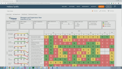 导航到Ochsner Health System: Visualizing Experience of Care