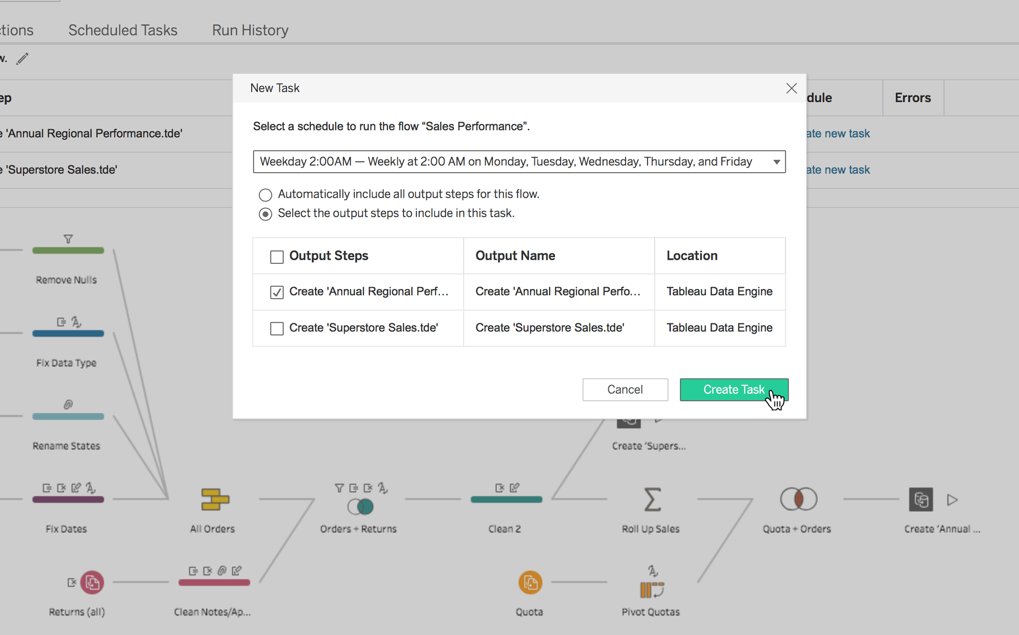 run tableau prep flow from command line