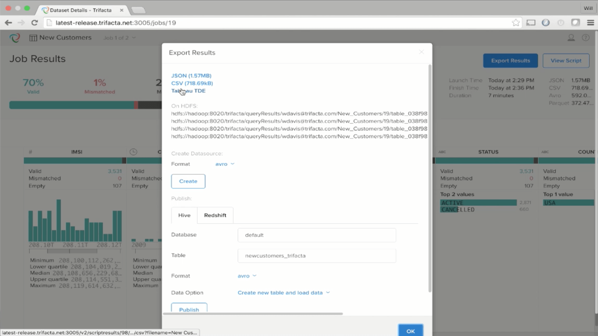 Data prep with Trifacta